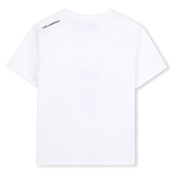 Boys White Ikonik Karl T-Shirt