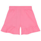 شورت بشعار تيدى باللون الوردى للبنات, 1, hi-res