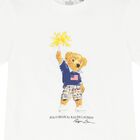 Boys White Polo Bear T-Shirt, 2, hi-res