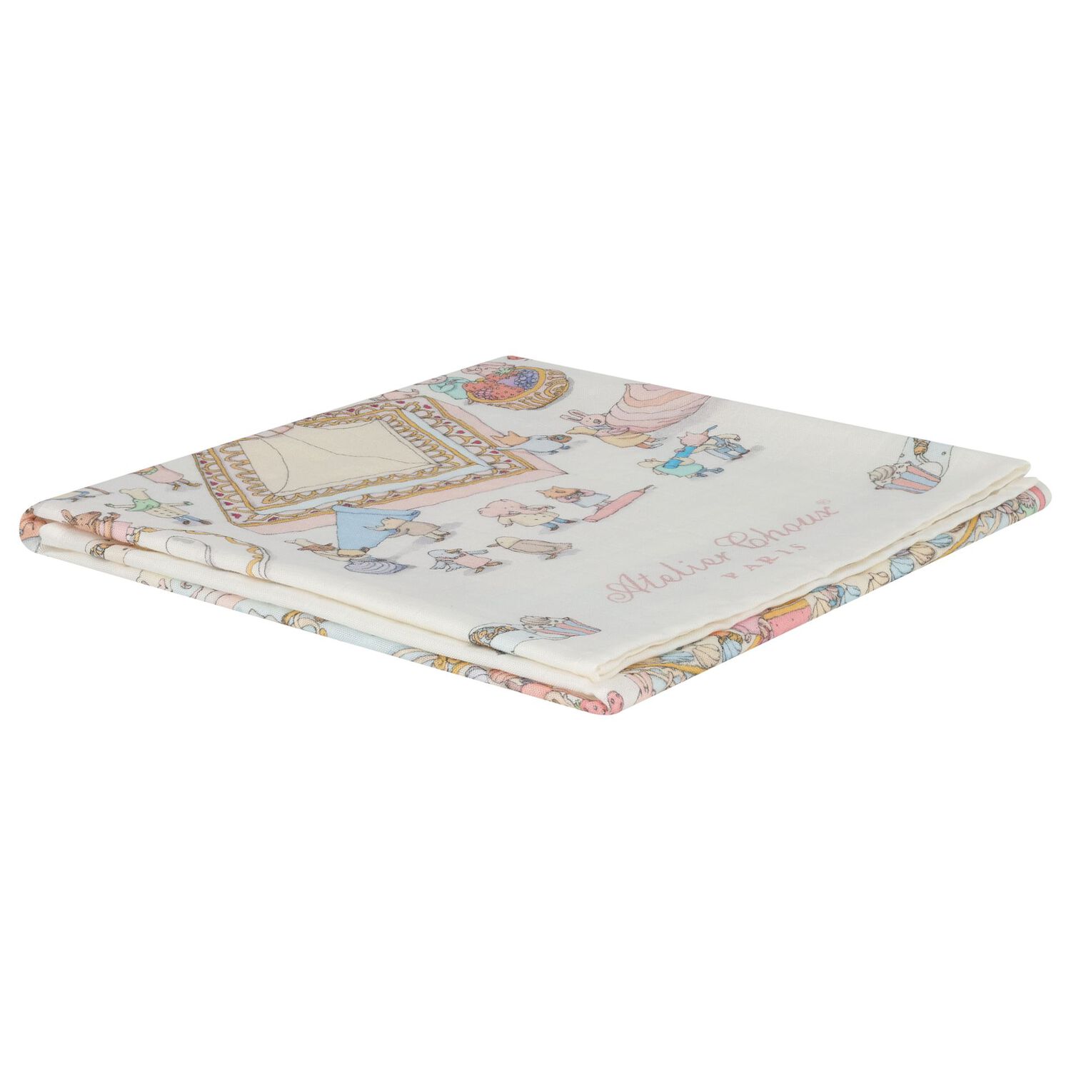 بطانية قماط بطبعة كعكة باللون الأبيض للأطفال, 1, hi-res image number null