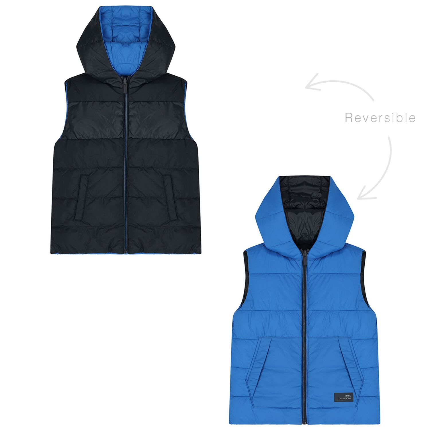 جيليه  أولاد مبطن ذو وجهين باللون الكحلي والأزرق , 1, hi-res image number null