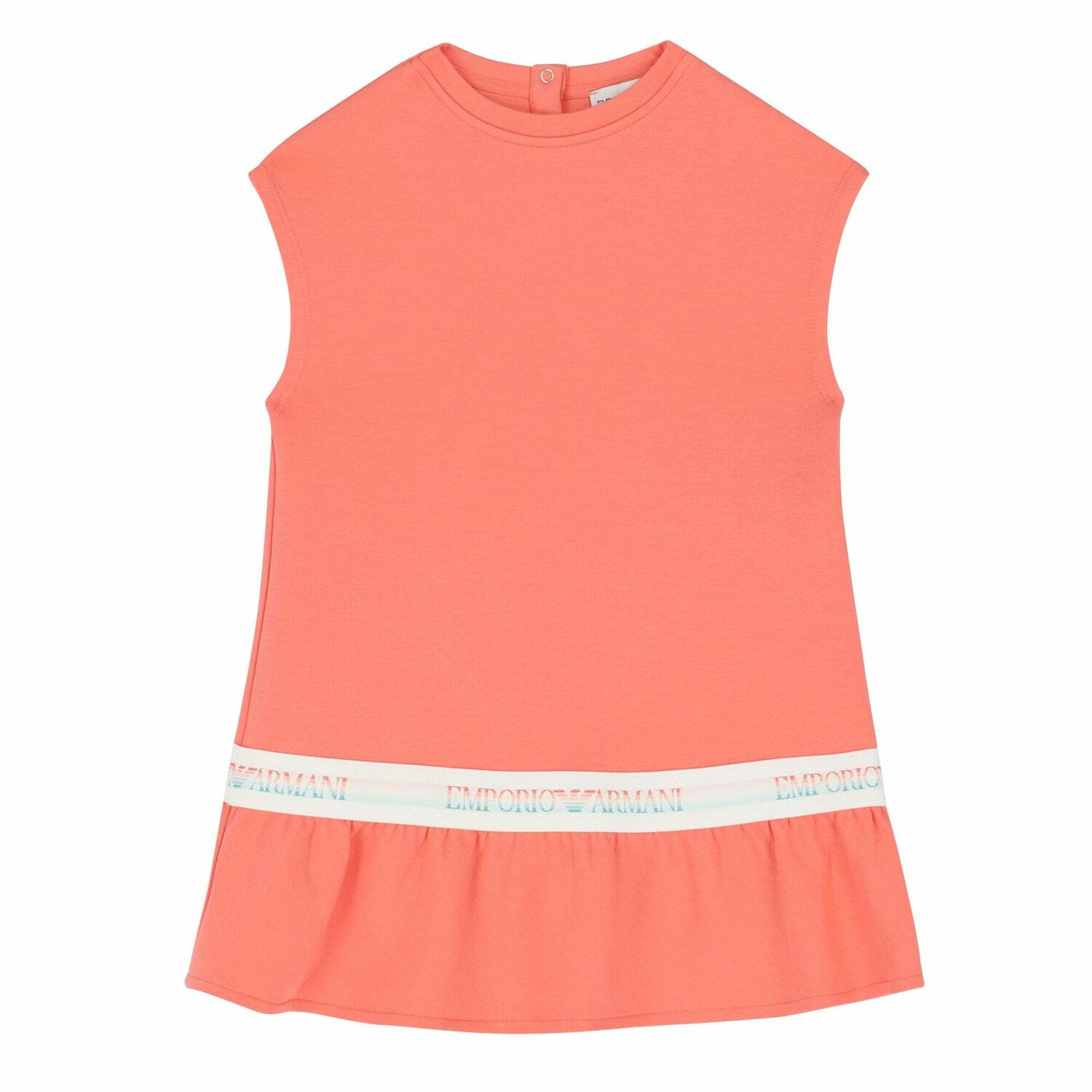 فستان بالشعار باللون المرجاتى للبنات, 1, hi-res