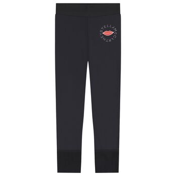 Stella McCartney Girls Black Logo Leggings, 1 Girls Black Logo Leggings