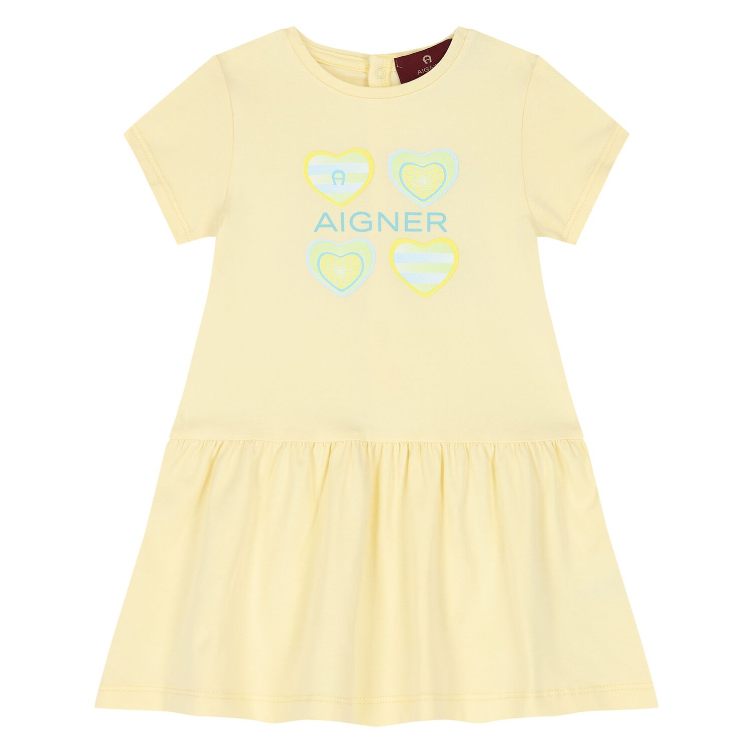 Younger Girls Yellow Logo Dress, 2, hi-res