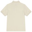 Boys Beige Logo Polo Shirt, 2, hi-res