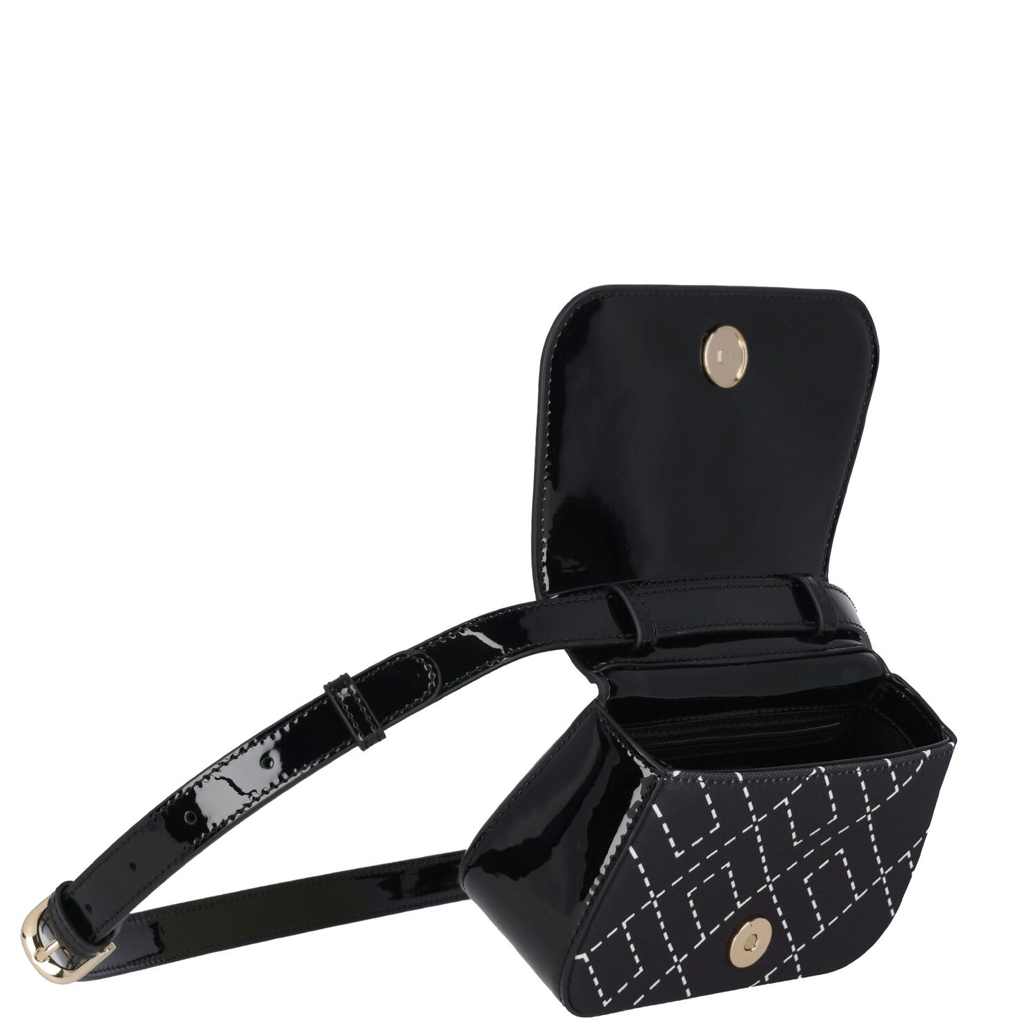 حقيبة يد بالشعار باللون الأسود للبنات, 1, hi-res