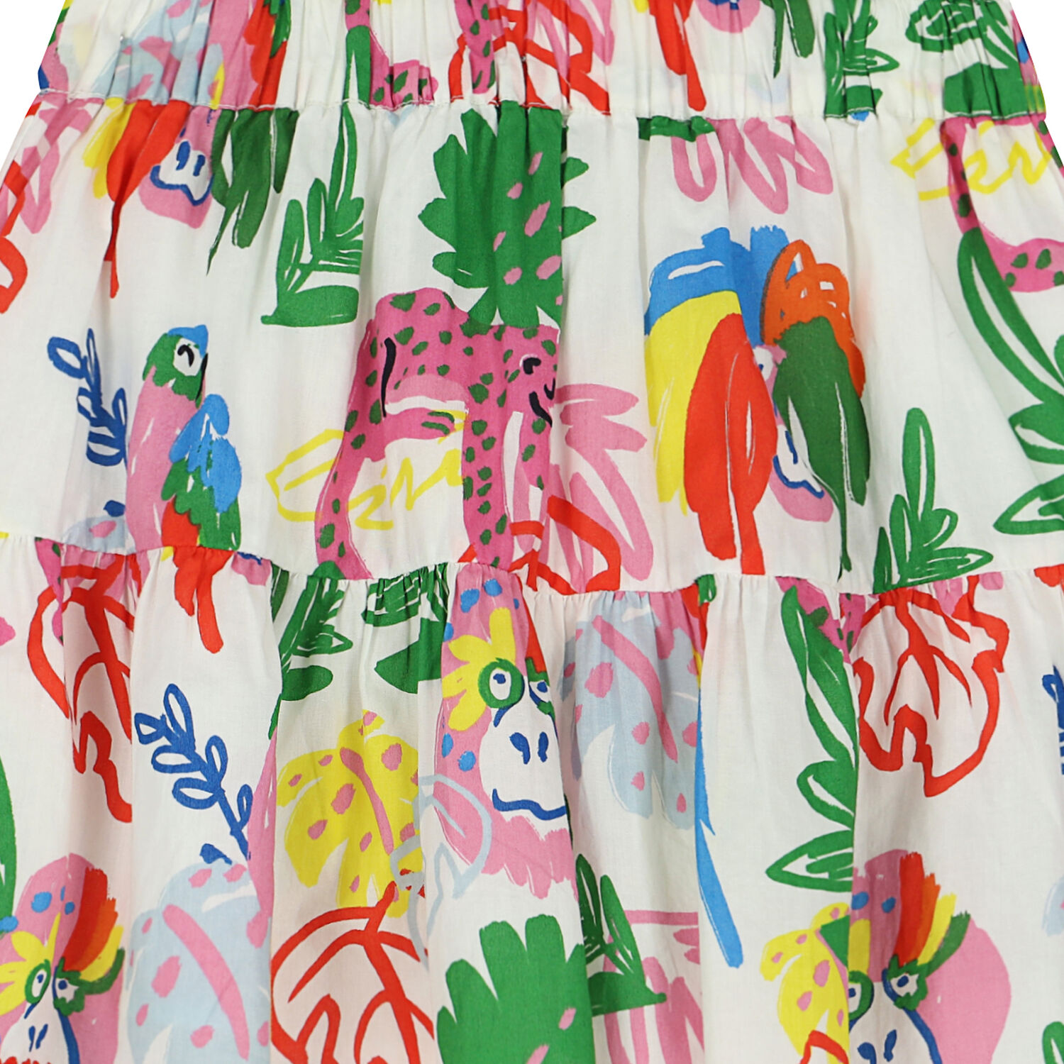 Girls Ivory Animals & Leaves Skirt, 1, hi-res