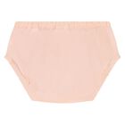 طقم فستان باللون وردي بشعار للفتيات , 2, hi-res