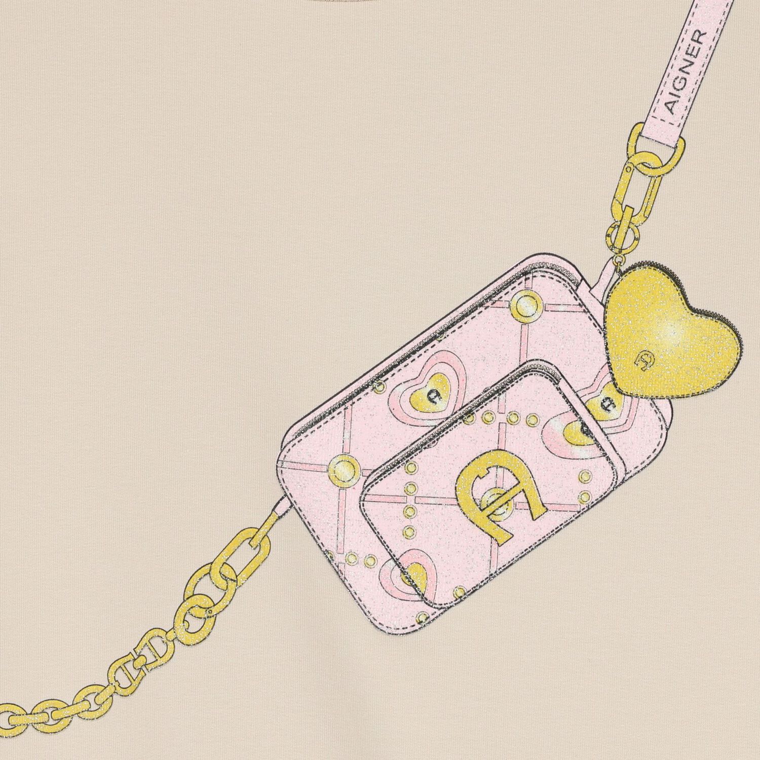 Girls Beige Crossbody Bag Sweatshirt, 1, hi-res