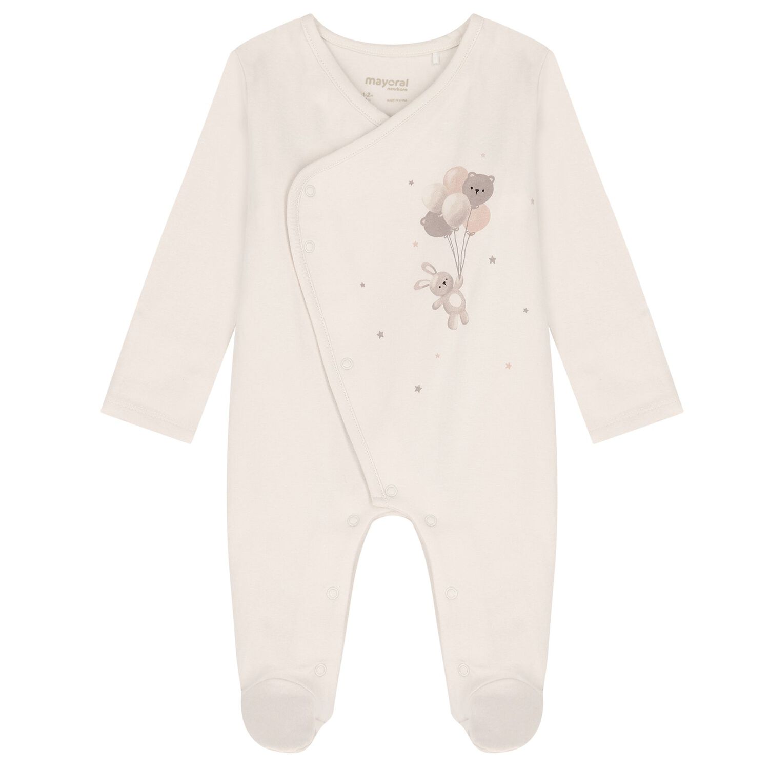 Baby Girls Ivory & Beige Babygrow Gift Set, 1, hi-res