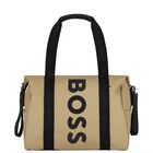 Beige Logo Baby Changing Bag, 2, hi-res