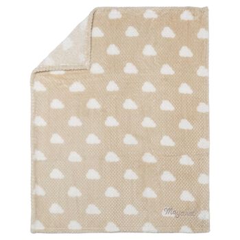 Beige Clouds Faux Fur Baby Blanket