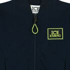 Younger Boys Navy Logo Zip Up Top, 1, hi-res