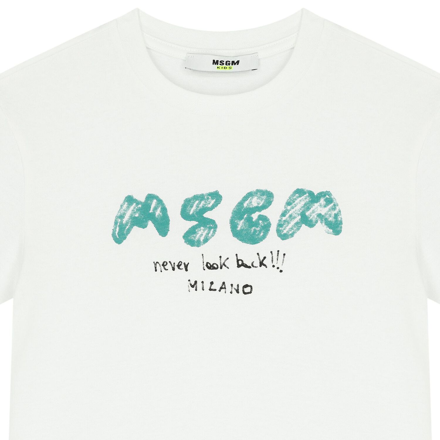 تيشيرت بالشعار باللون الأبيض, 1, hi-res