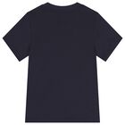 Boys Navy Blue Logo T-Shirt, 2, hi-res
