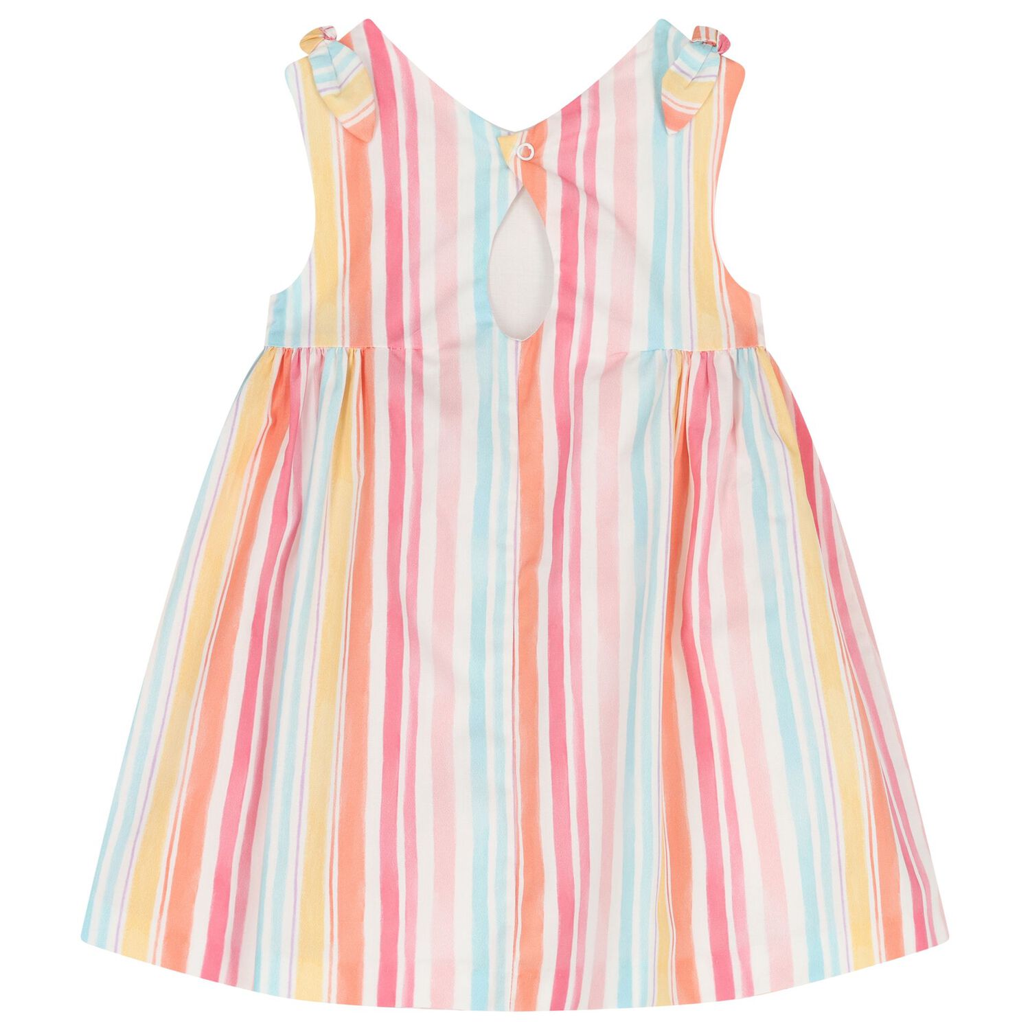 Baby Girls Multi-Coloured Striped Dress, 1, hi-res