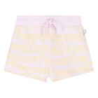 Younger Girls Pink Logo Shorts, 1, hi-res