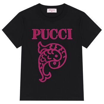 Girls Black Logo T-Shirt
