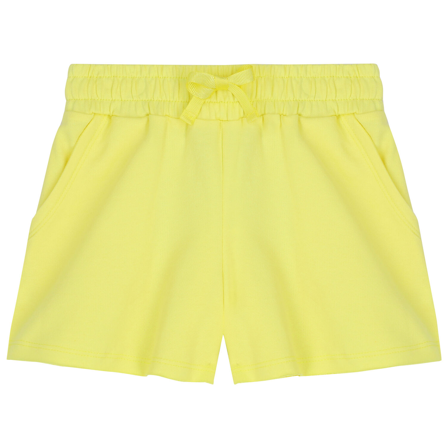 Girls Yellow Jersey Shorts, 1, hi-res