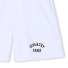 Boys White Logo Shorts, 1, hi-res