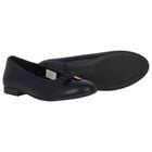 Girls Black Bow Ballerina Shoes, 1, hi-res
