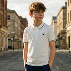 قميص بولو أبيض بشعار للأولاد, 1, hi-res