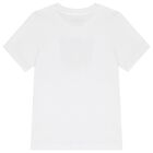 Boys White Teddy Bear Logo T-Shirt, 1, hi-res