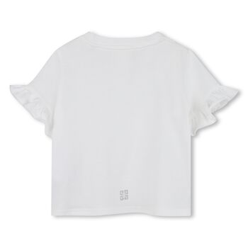 Younger Girls White Logo T-Shirt