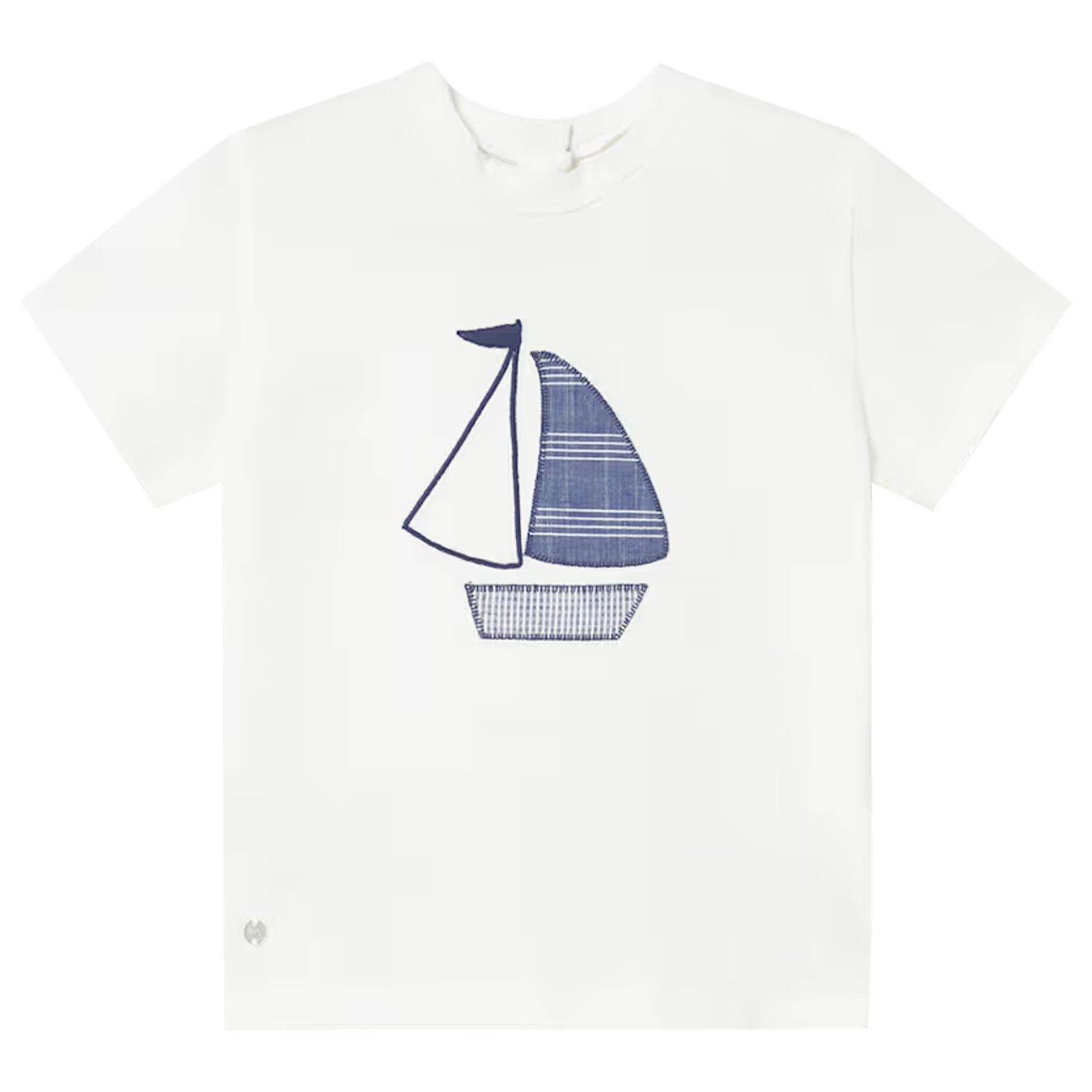 Younger Boys White Boat T-Shirt, 1, hi-res