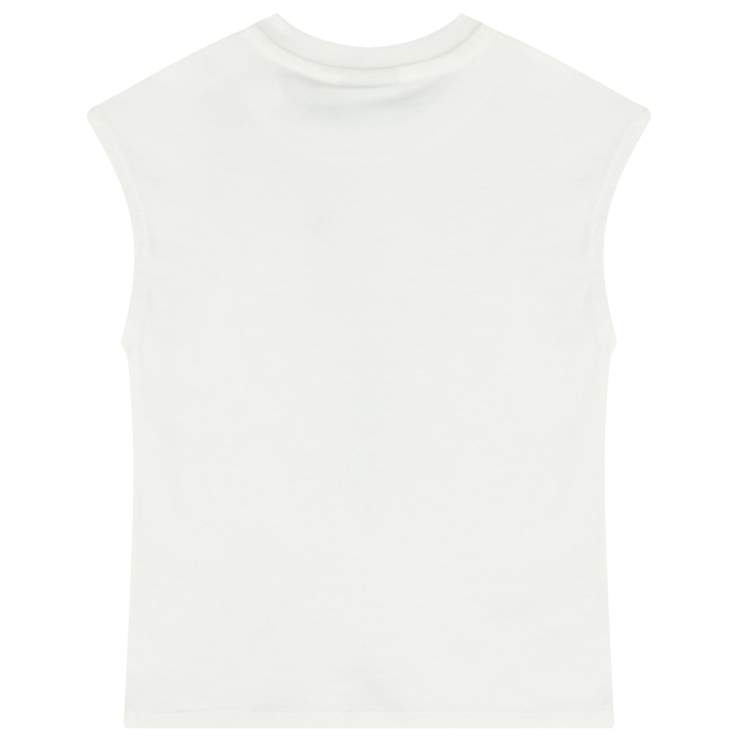 Baby Girls White & Pink Striped Logo Dungaree Set, 1, hi-res