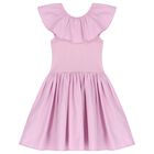 Girls Pink Ruffled Dresses, 1, hi-res