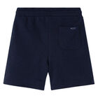 Boys Navy Cotton Shorts, 5, hi-res