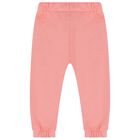 Younger Girls Pink Logo Tracksuit, 1, hi-res