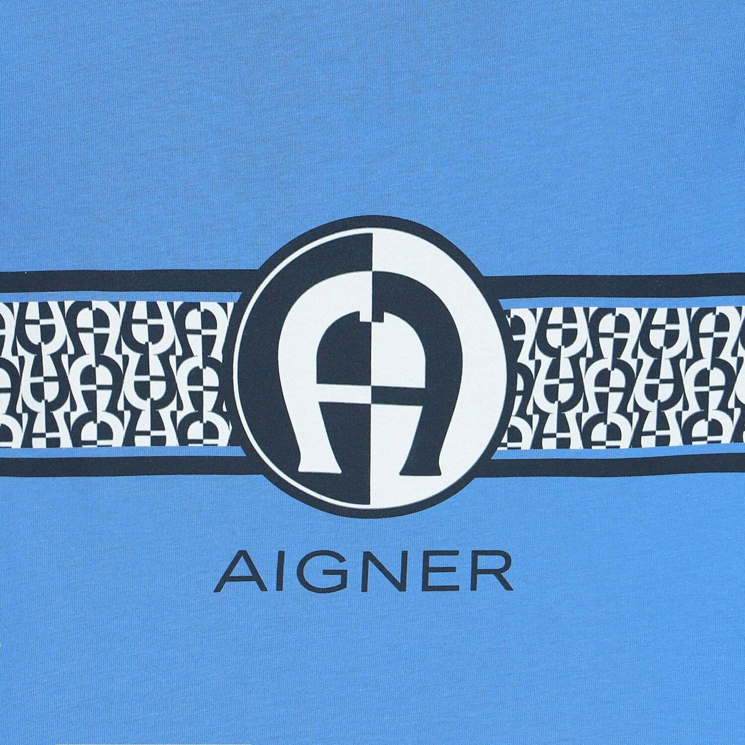 توب بالشعار بأكمام باللون الأزرق للأولاد, 1, hi-res