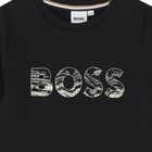 Boys Black Logo Sweatshirt, 1, hi-res