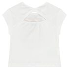 Younger Girls White & Pink Leggings Set, 2, hi-res