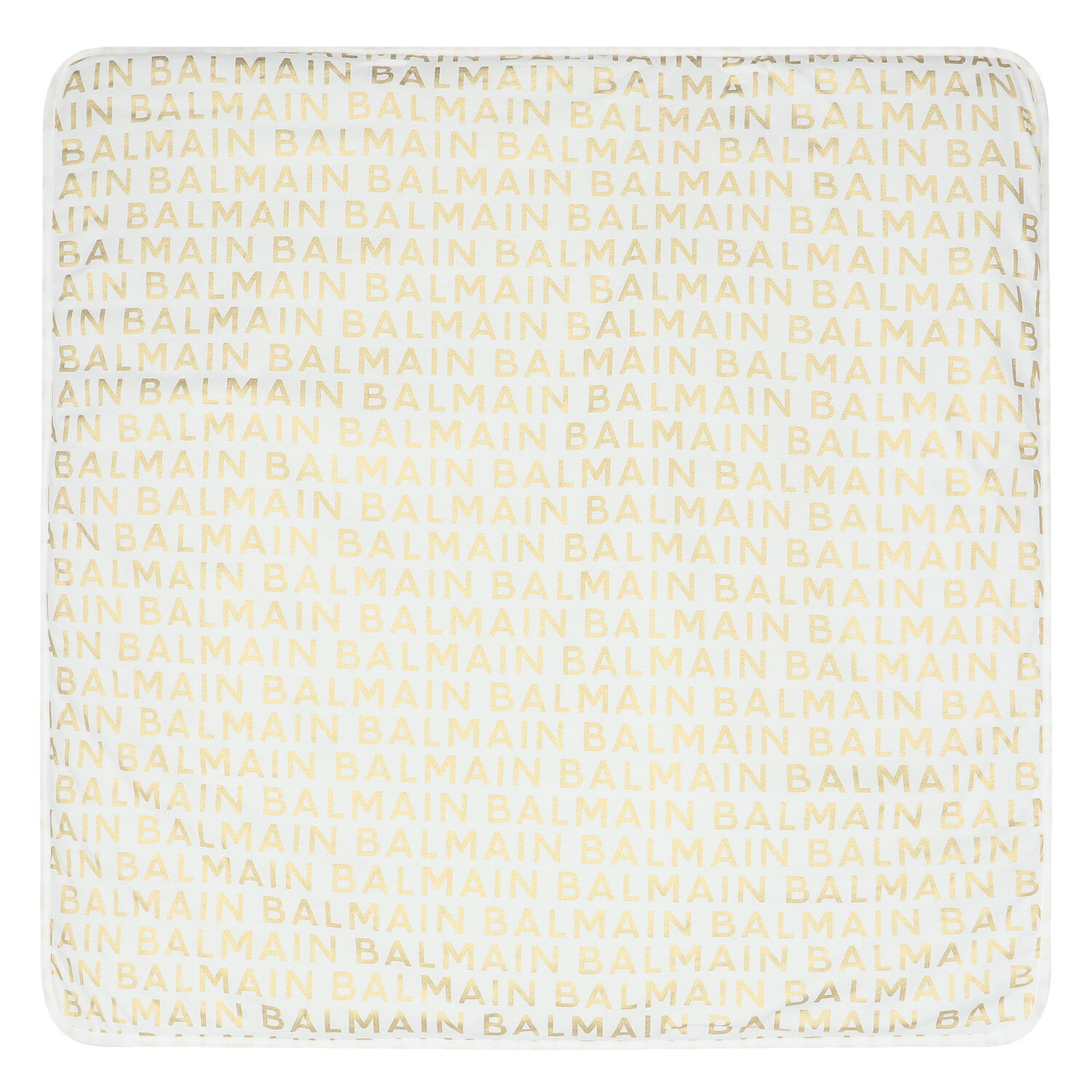 White & Gold Logo Baby Blanket, 1, hi-res