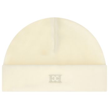 Baby Girls Ivory Logo Hat
