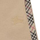 Beige Check Logo Baby Shorts, 1, hi-res
