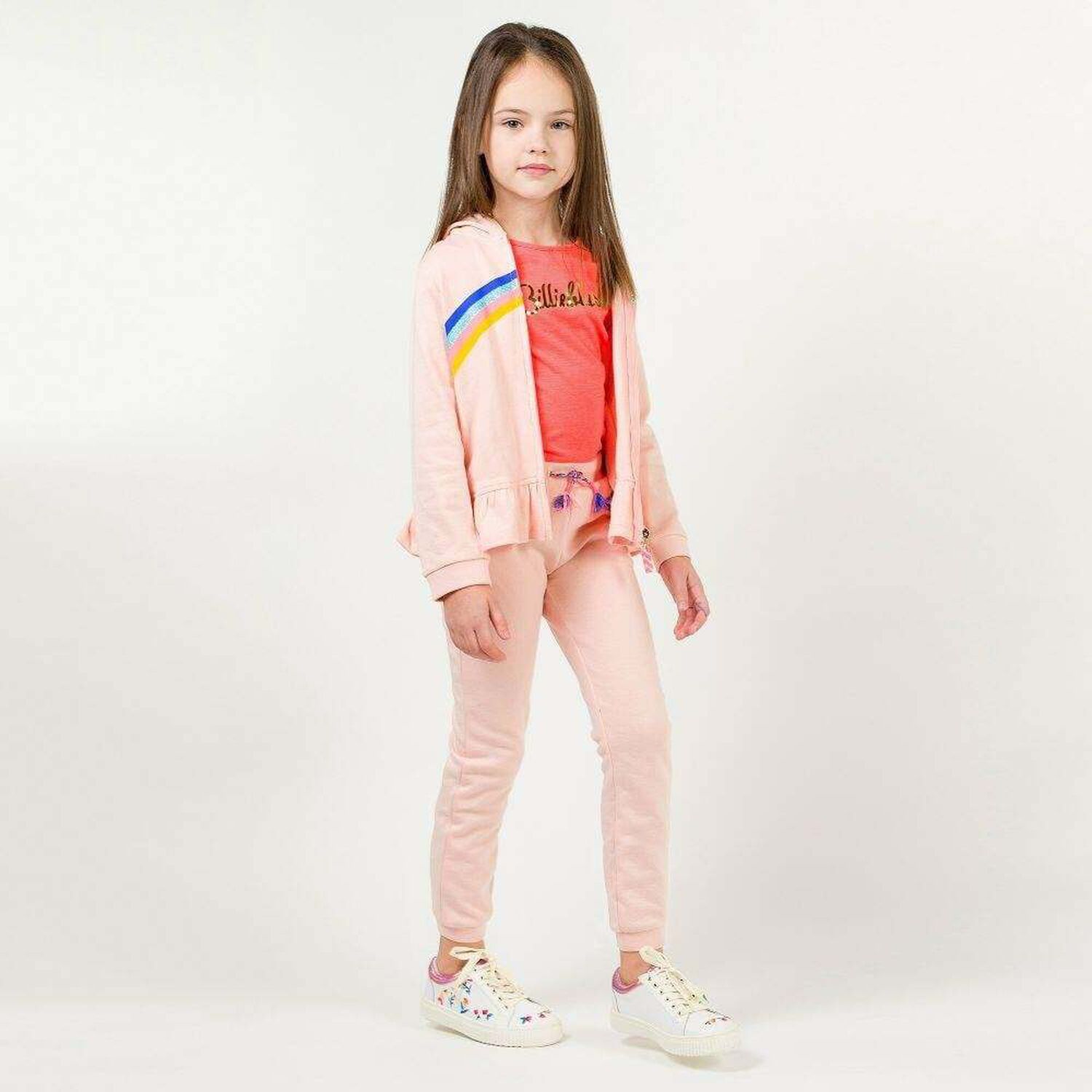 تيشيرت باللون الزهري نيون للبنات, 1, hi-res