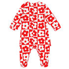 Baby Girls Red & White Floral Babygrow, 1, hi-res