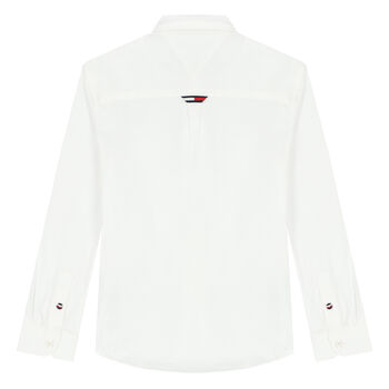 Boys White Logo Shirt