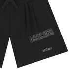 Girls Black Logo Shorts, 2, hi-res