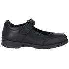 Girls Black Leather Shoes, 1, hi-res