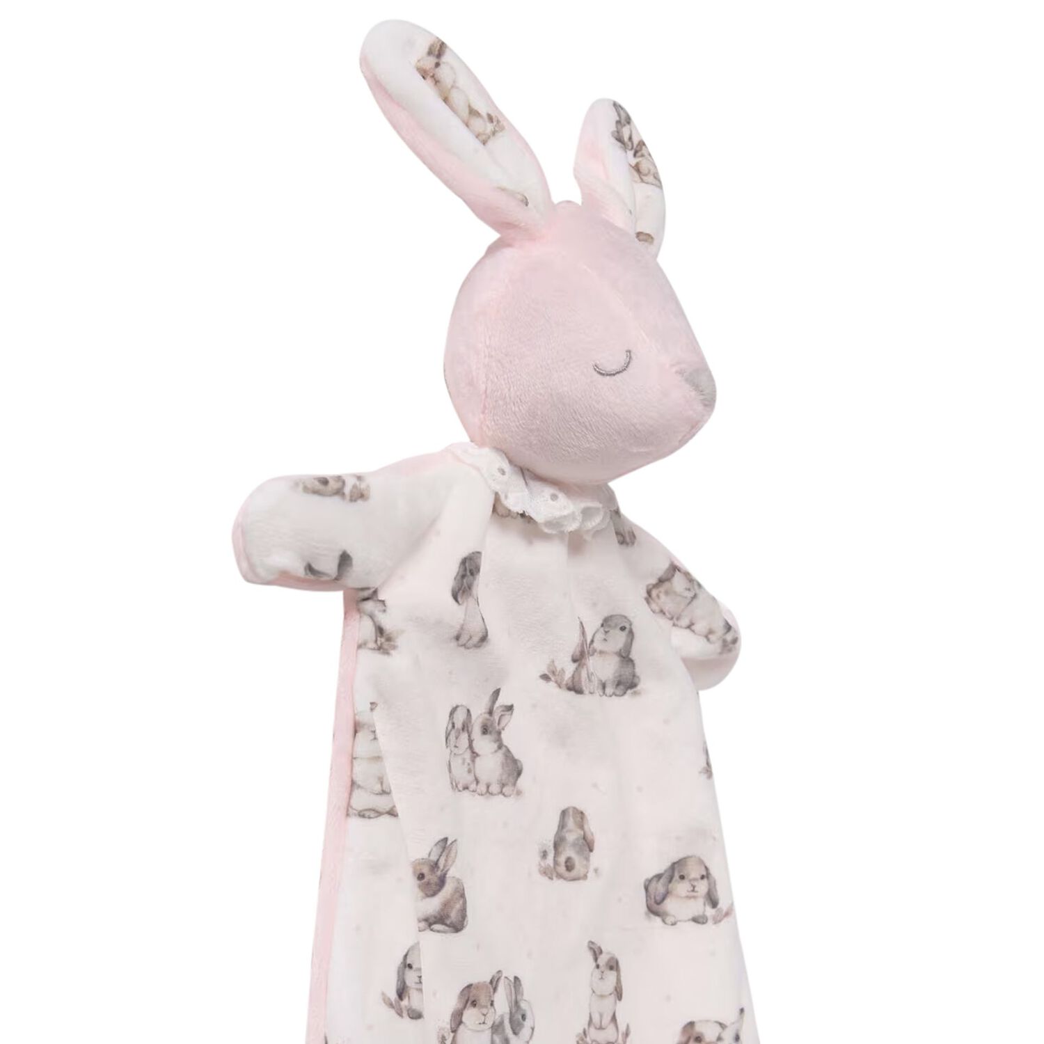 Pink & Ivory Rabbit Doudou Comforter, 4, hi-res