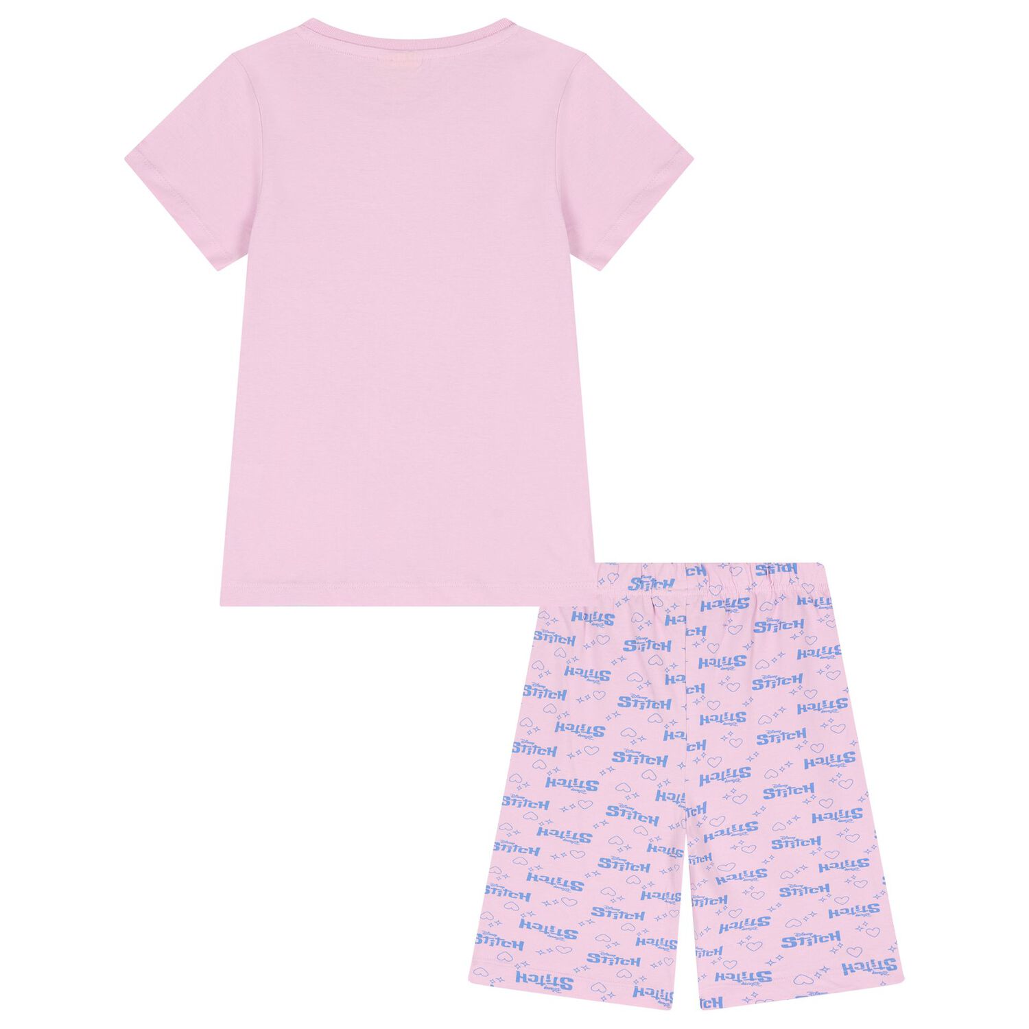 Girls Pink Disney Stitch Shorts Set, 1, hi-res