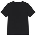 Boys Black Logo T-Shirt, 3, hi-res