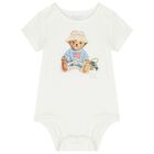 Ivory Polo Bear Bodysuits ( 2 Pack ), 1, hi-res