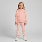 Girls Pink Logo Hooded Zip Up Top, 1, hi-res