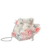 Girls Ivory & Pink 3D Flower Bag, 1, hi-res